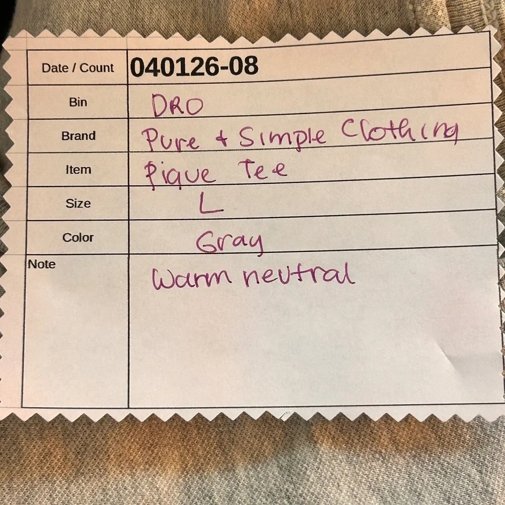 Pure & Simple Clothing V-Neck Tee‎ Gray Large